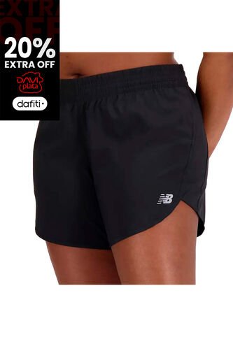 Pantaloneta Deportiva New Balance Original Negro Para Mujer New Balance