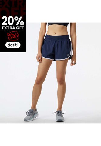 Pantaloneta Marca New Balance Original Accelerate Azul Mujer New Balance