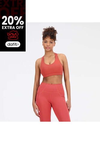 Top New Balance Original Fuel Bra DRYx Naranja Para Mujer New Balance