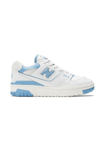 Tenis New Balance 550 Mujer-Blanco/Celeste