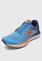 Tenis Running Azul-Naranja Neón-Blanco New Balance Fresh Foam 680v7 de New Balance