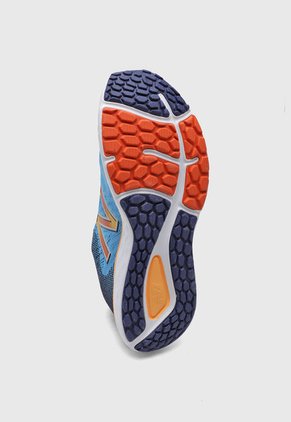 Tenis Running Azul-Naranja Neón-Blanco New Balance Fresh Foam 680v7