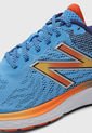 Tenis Running Azul-Naranja Neón-Blanco New Balance Fresh Foam 680v7 de New Balance