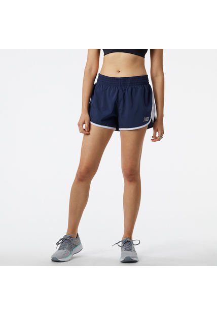 Pantaloneta New Balance Original Accelerate Azul Para Mujer