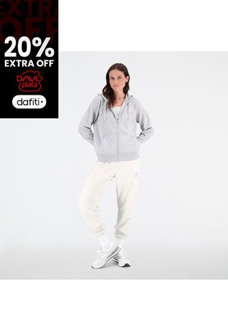 Chaqueta Deportiva Marca New Balance Essentials Gris Mujer New Balance