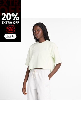 Camisa Tshirt Marca New Balance Relaxed Jersey Blanco Mujer New Balance