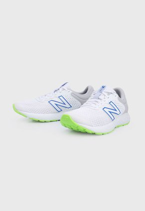 Tenis Running Blanco-Azul-Verde Neón New Balance 420