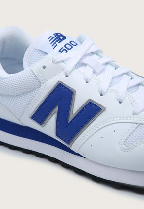 Tenis Lifestyle Blanco-Azul Royal-Negro New Balance 500