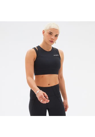 Top New Balance Original Shape Shield Crop Bra Negro Mujer New Balance