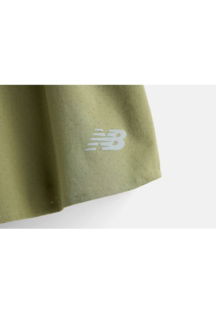 Pantaloneta New Balance Original Better Verde Para Mujer