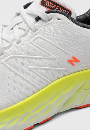 Tenis Running Blanco-Amarillo Neón-Naranja New Balance Fresh Foam X Evoz v3