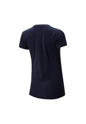 Camiseta New Balance Essentials Stacked Para Mujer-Azul