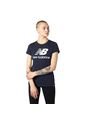 Camiseta New Balance Essentials Stacked Para Mujer-Azul de New Balance