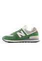 Tenis New Balance 574 Hombre-Verde/Blanco de New Balance