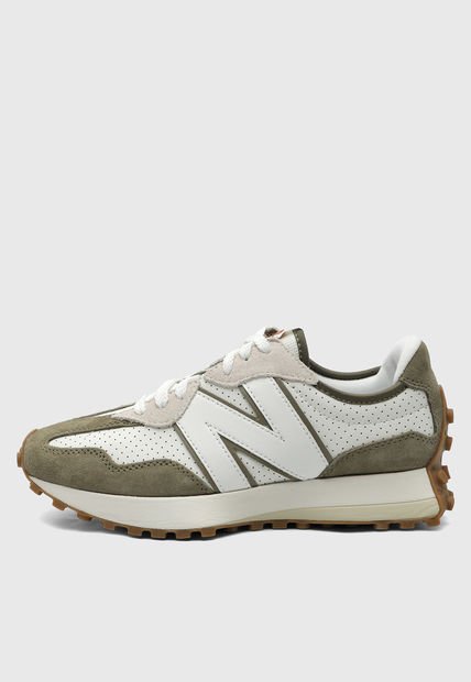 Tenis Lifestyle Blanco-Verde Oliva-Miel New Balance 327