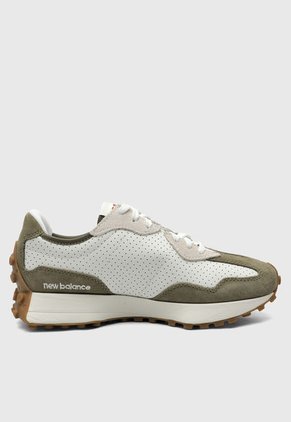 Tenis Lifestyle Blanco-Verde Oliva-Miel New Balance 327