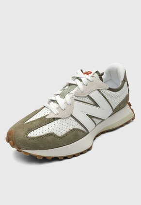 Tenis Lifestyle Blanco-Verde Oliva-Miel New Balance 327