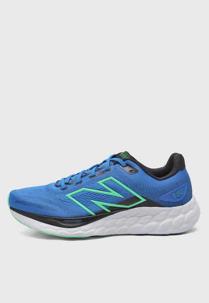 Tenis Running Azul Royal-Verde Neón-Negro New Balance Fresh Foam 680 v8