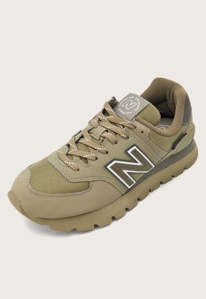 Tenis Lifestyle Verde Oliva-Gris-Blanco New Balance 574 v2