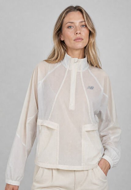 Chaqueta Running new balance Better Run Beige