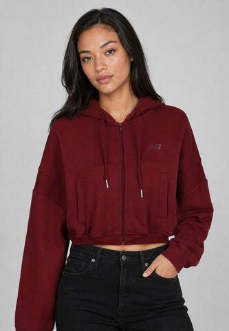 Hoodie new balance French Terry Borgoña New Balance
