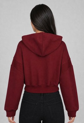Hoodie new balance French Terry Borgoña