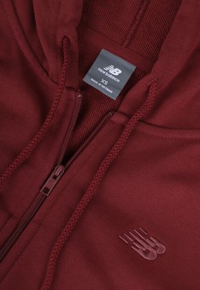 Hoodie new balance French Terry Borgoña