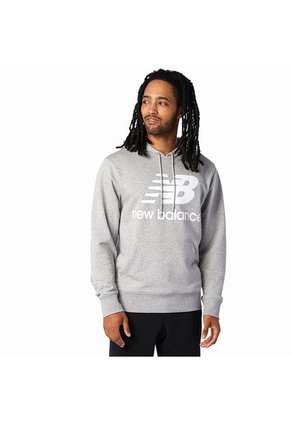 Hoodie New Balance Essentials Para Hombre-Gris Claro