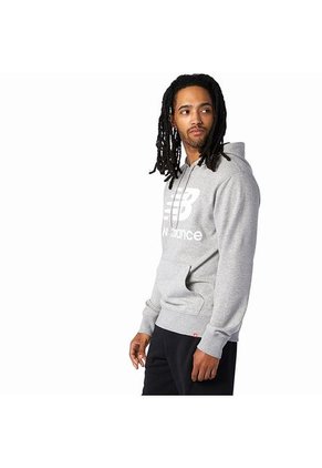 Hoodie New Balance Essentials Para Hombre-Gris Claro