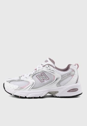 Tenis Lifestyle Blanco-Plateado-Rosa new balance 530