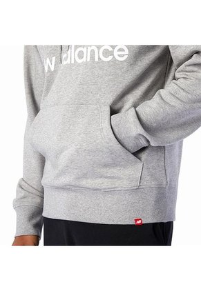 Hoodie New Balance Essentials Para Hombre-Gris Claro