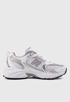 Tenis Lifestyle Blanco-Plateado-Rosa new balance 530