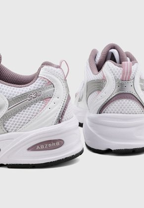 Tenis Lifestyle Blanco-Plateado-Rosa new balance 530