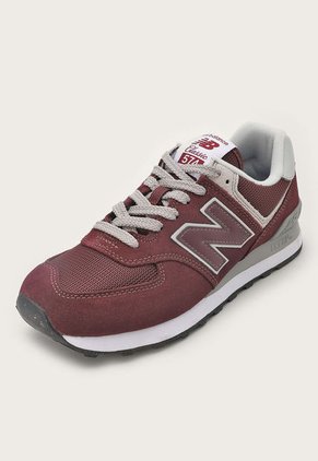 Tenis new balance 574 Vinotinto