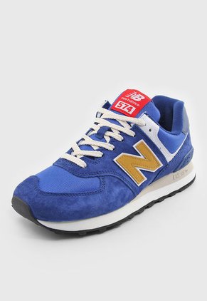 Tenis Lifestyle Azul Royal-Ocre-Blanco New Balance 574