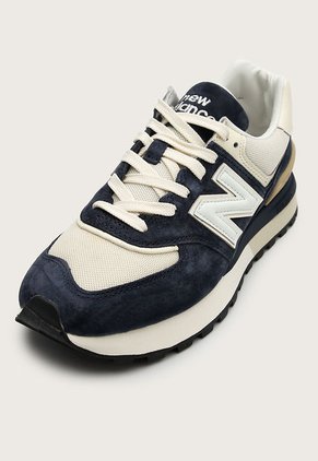Tenis Lifestyle Azul Navy-Marfil-Mostaza New Balance 574