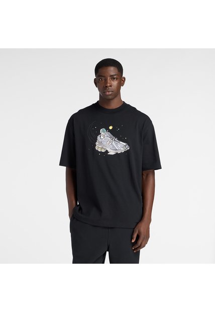 Camisa Deportiva New Balance Ghica Shuttle Negro Para Hombre