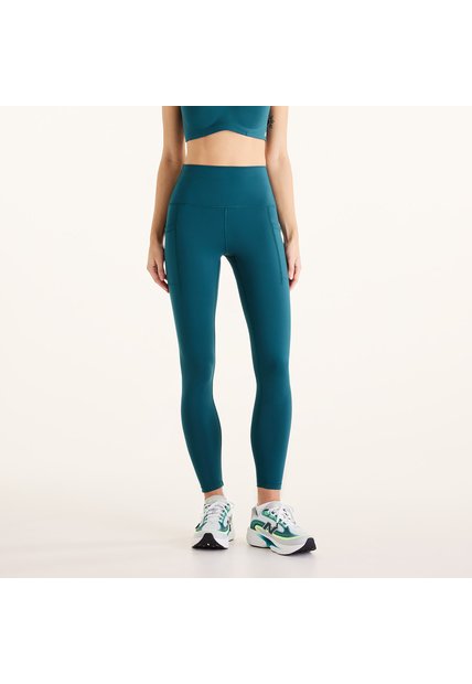 Leggings New Balance Originals Sleek Pocket Verde Para Mujer