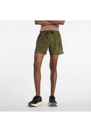 Pantaloneta New Balance Original RC Printed 5" Verde Hombres