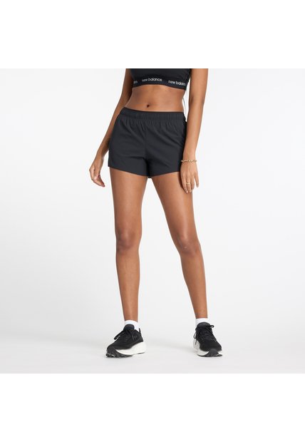 Pantaloneta New Balance Original Rc Short 3'' Negro Mujer