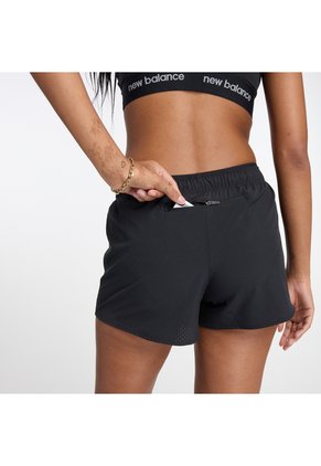 Pantaloneta New Balance Original Rc Short 3'' Negro Mujer