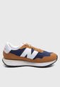 Tenis Lifestyle Ocre-Azul Navy-Blanco New Balance 237 de New Balance