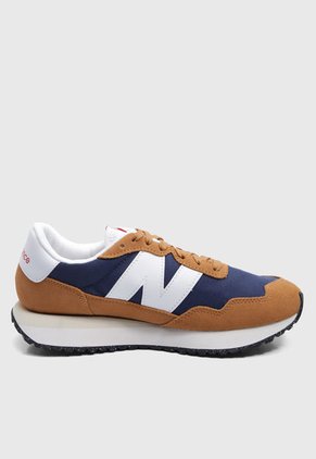Tenis Lifestyle Ocre-Azul Navy-Blanco New Balance 237