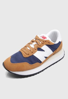 Tenis Lifestyle Ocre-Azul Navy-Blanco New Balance 237