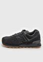 Tenis Lifestyle Negro-Gris-Miel New Balance 574 de New Balance