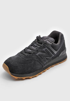 Tenis Lifestyle Negro-Gris-Miel New Balance 574
