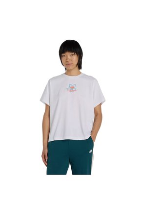 Camisa Deportiva New Balance Originals Graphics Blanco Mujer