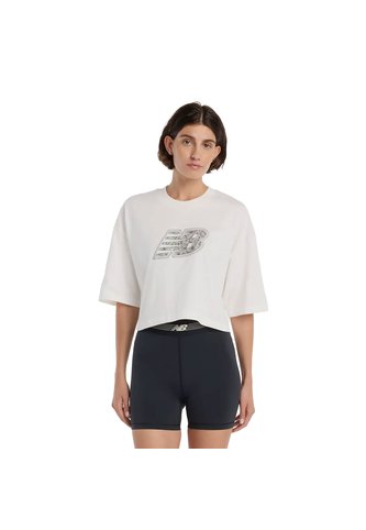 Camisa Deportiva New Balance Originals Graphics Blanco Mujer New Balance