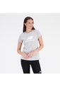 Camisa Deportiva New Balance Original Ess Stacked Gris Mujer de New Balance