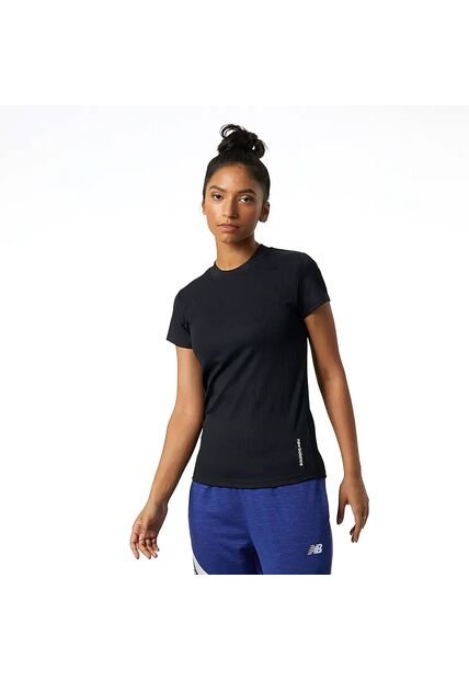 Camisa Deportiva New Balance Original PerfectRib Negro Mujer